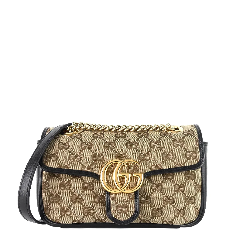 GG Marmont Small Matelassé Monogram Canvas Shoulder Bag