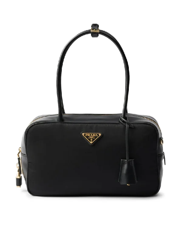 Prada Women Medium Satchel In Re-Nylon And Leather