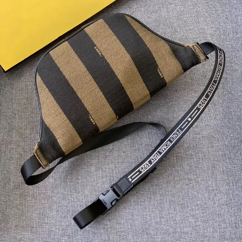 Fendi Belt Bag In Fabric With Pequin Striped Motif