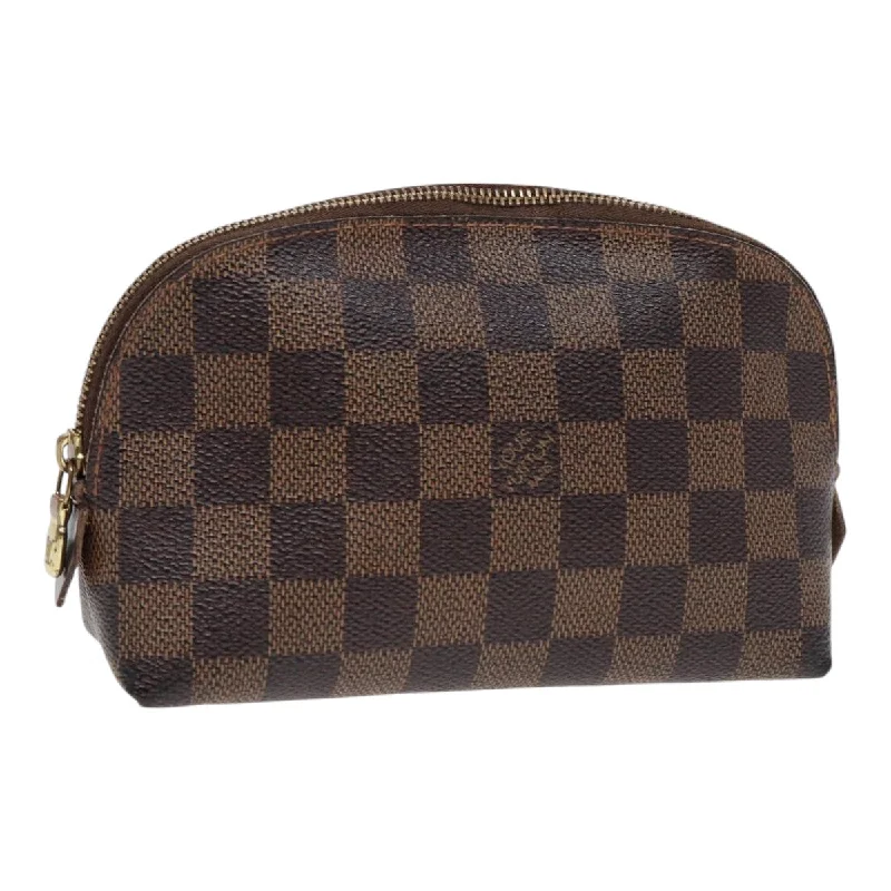 LOUIS VUITTON Damier Ebene Pochette Cosmetic PM Pouch N47516 LV Auth 86814