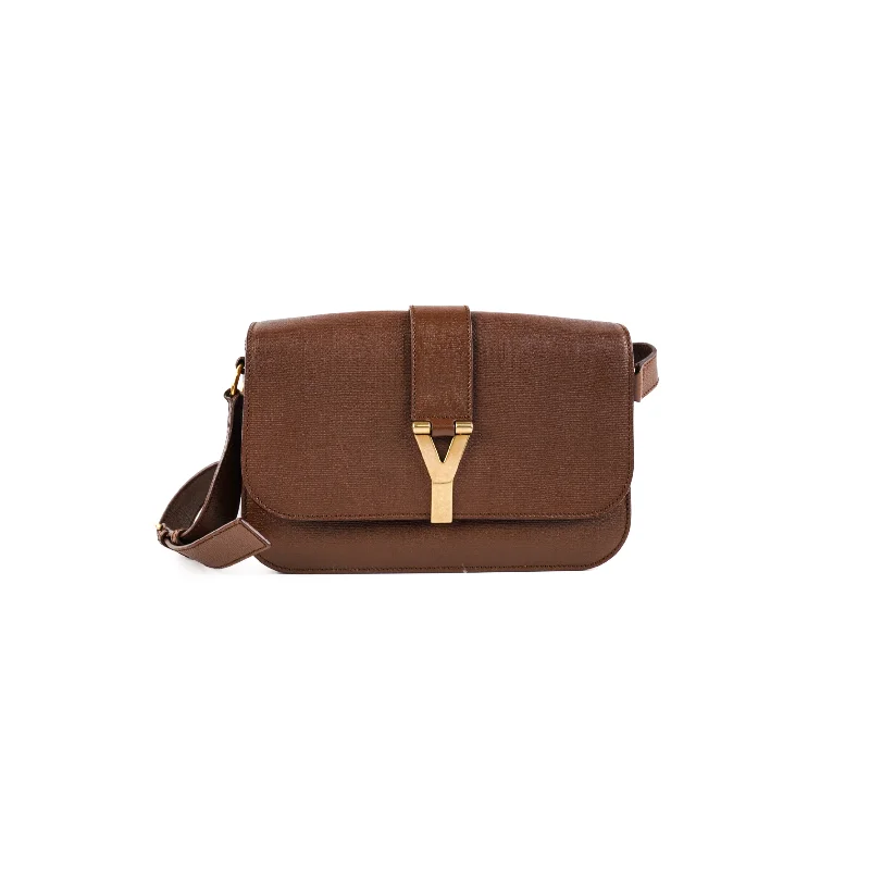 Saint Laurent Chyc Medium Crossbody Bag Brown