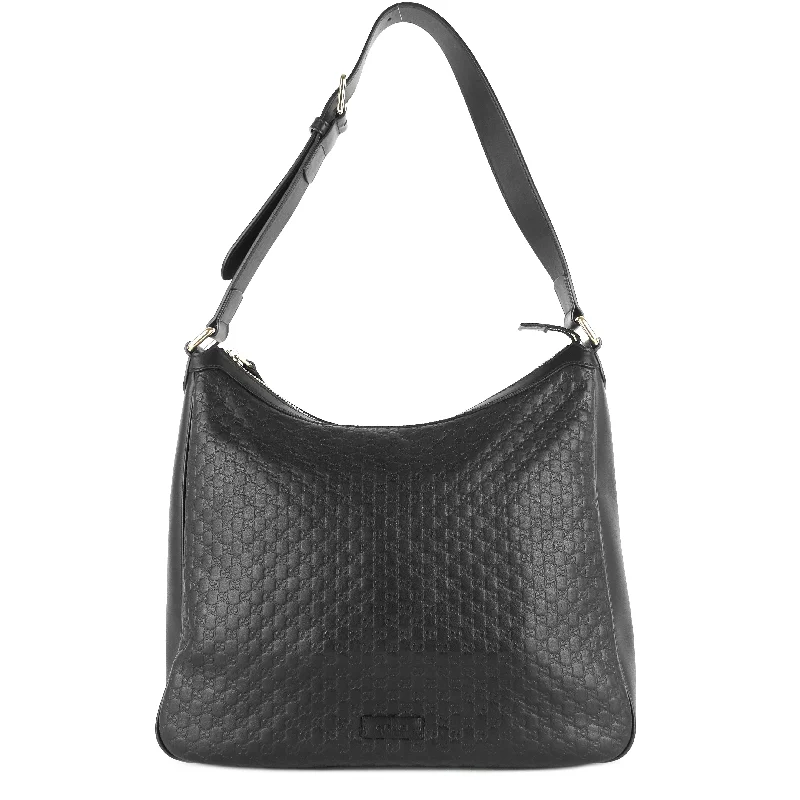 Microguccissima Leather Hobo Bag