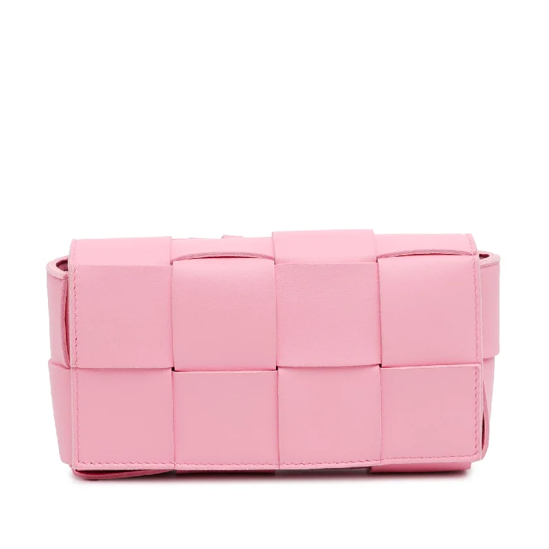 Pink Bottega Veneta Intrecciato Cassette Belt Bag