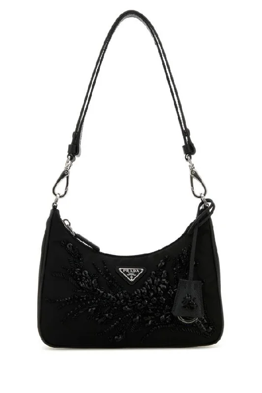 Prada Women Black Re-Nylon Re-Edition Shoulder Bag