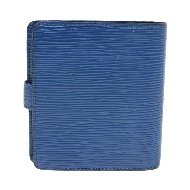 LOUIS VUITTON Epi Wallet Blue LV Auth 49838