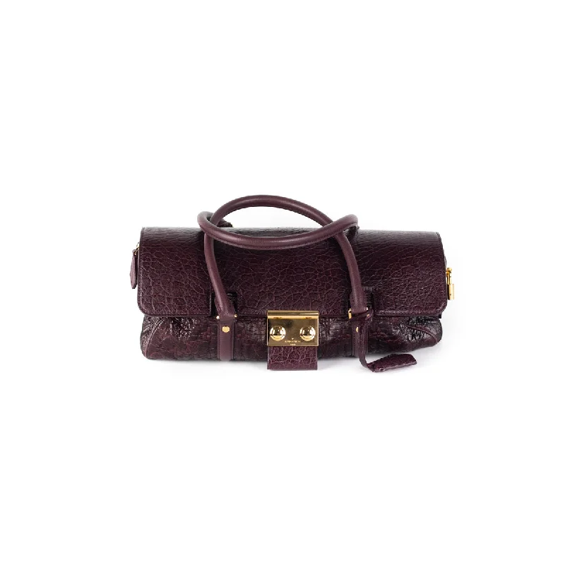 Louis Vuitton Seasonal Tubular Bag Burgundy Croc Embossed