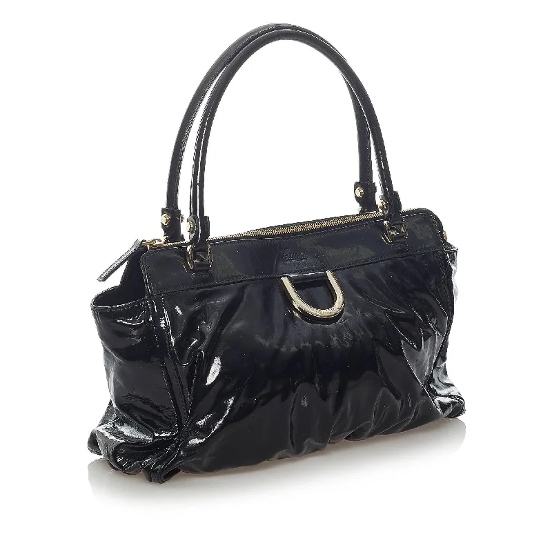 Gucci Abbey D-Ring Patent Leather Handbag (37233)