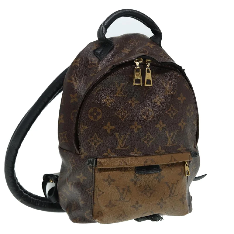 LOUIS VUITTON Monogram Reverse Palm Springs PM Backpack M43116 LV Auth 86477