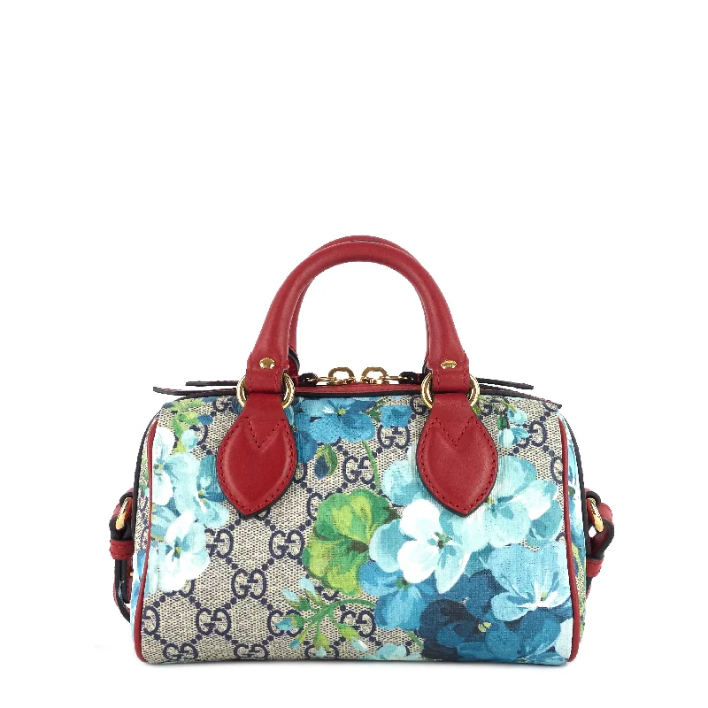 Convertible Boston Nano GG Blooms Supreme Canvas Bag