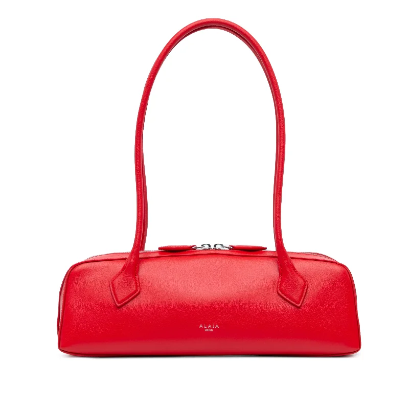 Red ALAÏA Medium Goatskin Le Teckel Shoulder Bag