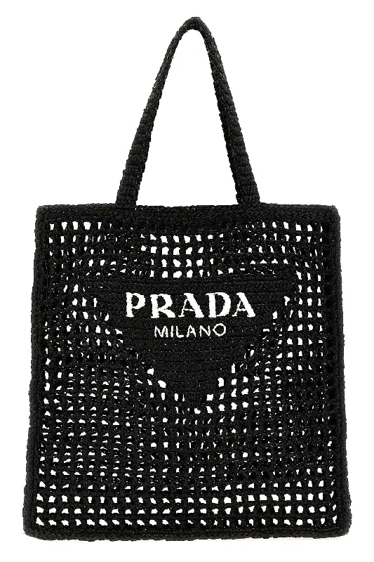 Prada Women Crochet Shopping Bag