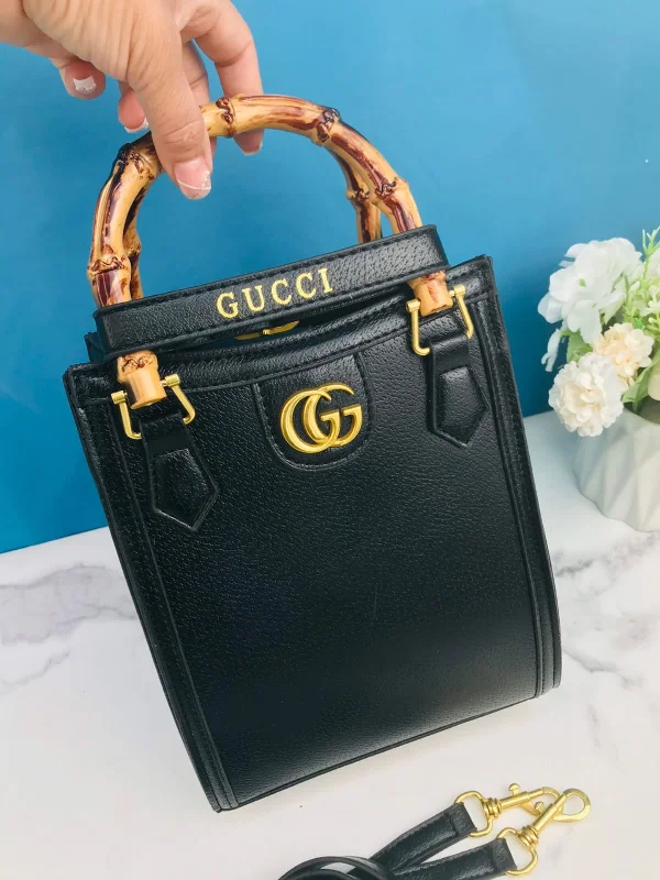 Gucci bamboo handle tote handbag