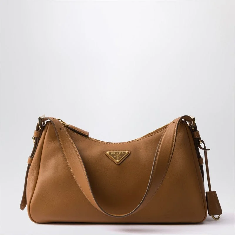 Prada Prada Aimée Medium Bag In Caramel Leather Women