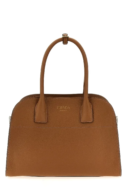 Prada Women Medium Leather Shopping Bag