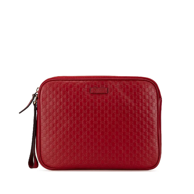 Red Gucci Microguccissima Clutch