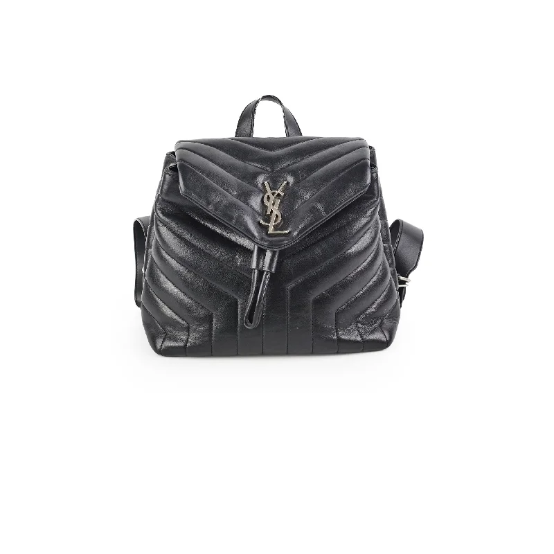 Saint Laurent Lou Small Black Backpack