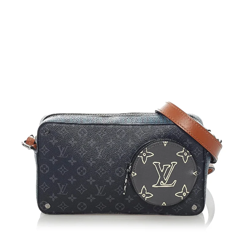 Black Louis Vuitton Monogram Eclipse Volga Crossbody Bag