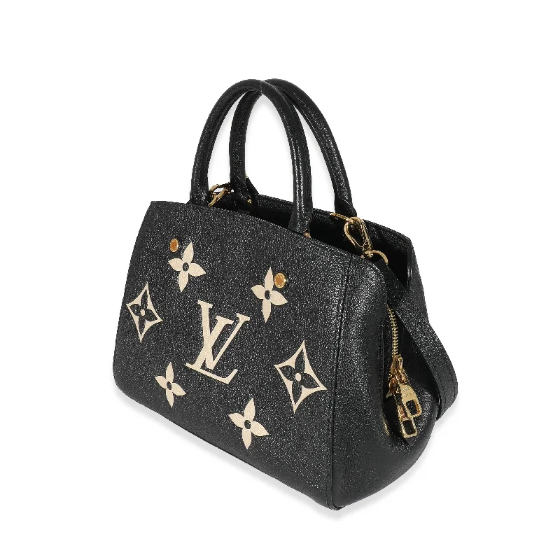 Louis Vuitton Black Beige Monogram Empreinte Montaigne BB