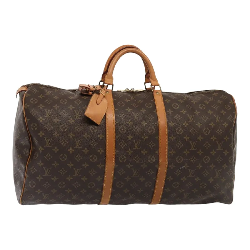 LOUIS VUITTON Monogram Keepall 60 Boston Bag M41422 LV Auth bs16940