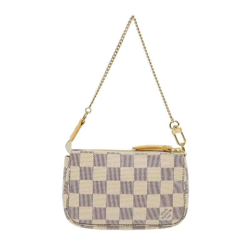 LOUIS VUITTON Damier Azur Mini Pochette Accessoires Pouch N63005 LV Auth 46968A