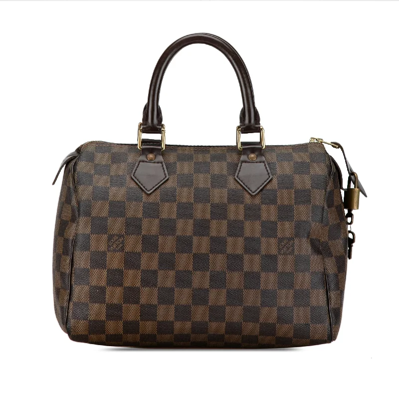 Brown Louis Vuitton Damier Ebene Speedy 25 Boston Bag