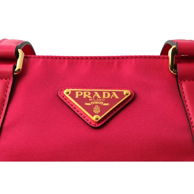 Prada Fuchsia Pink Tessuto Nylon Shopping Tote Bag 1BG291