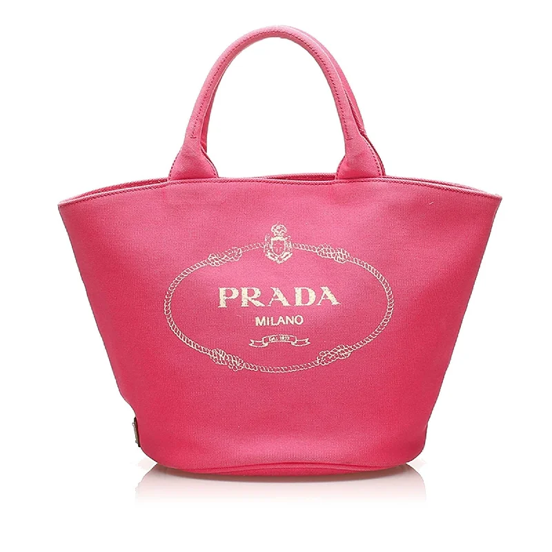 Prada Canapa Logo Canvas Tote Bag (SHG-14396)