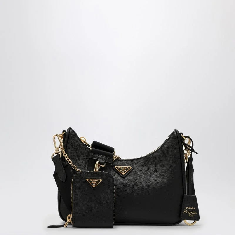 Prada Re-Edition 2005 Black Leather Bag Women