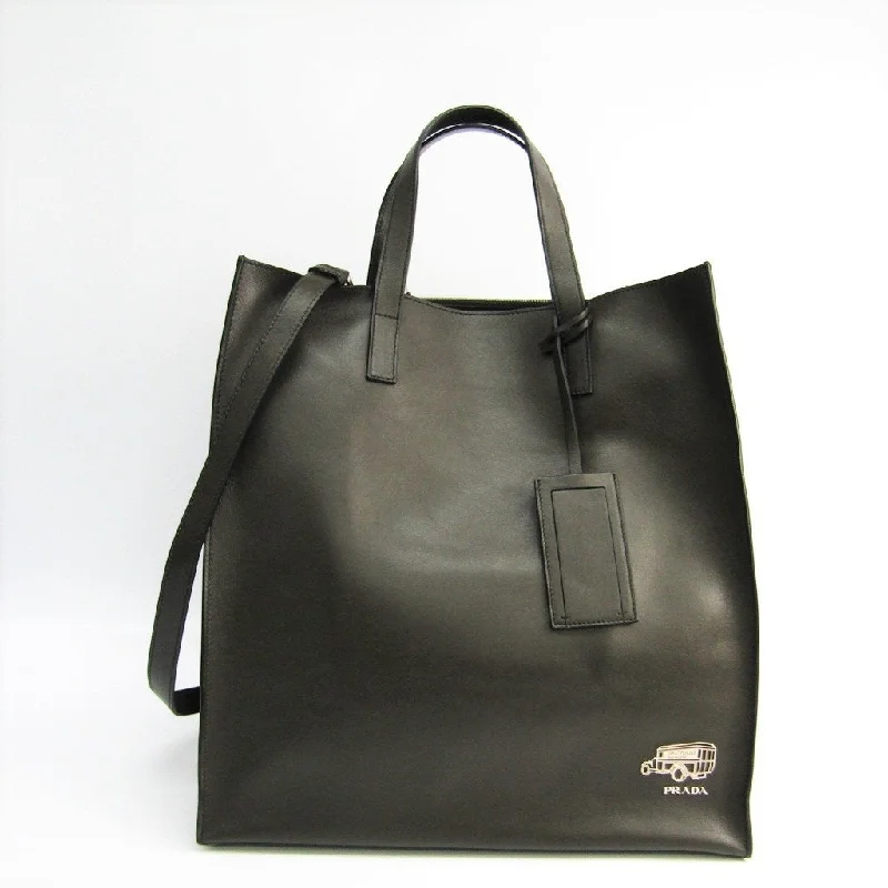 Prada Khaki Leather Men's Tote (SHA14455)