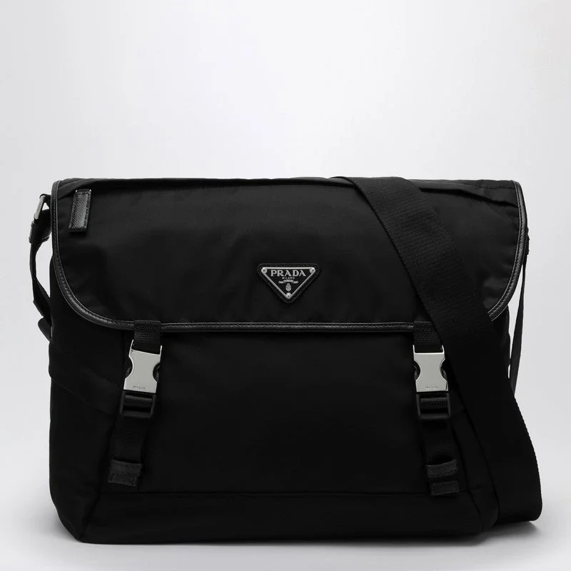 Prada Black Re-Nylon And Saffiano Shoulder Bag Men