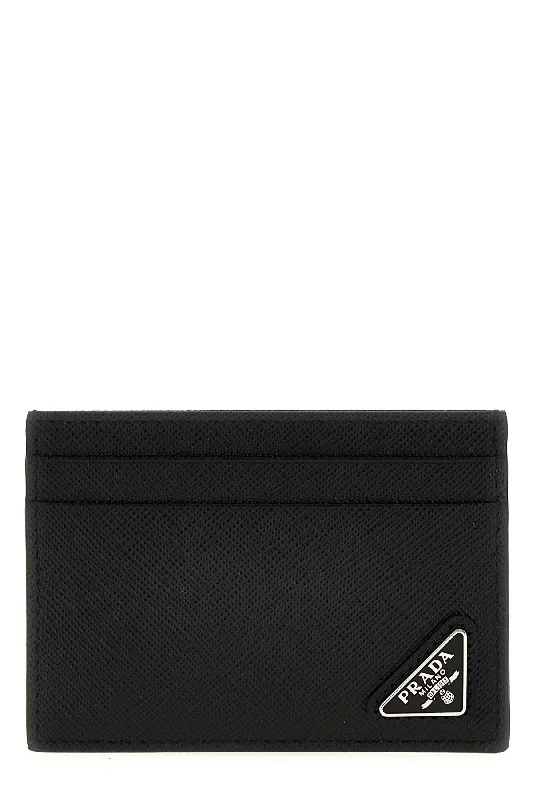 Prada Men Saffiano Logo Card Holder