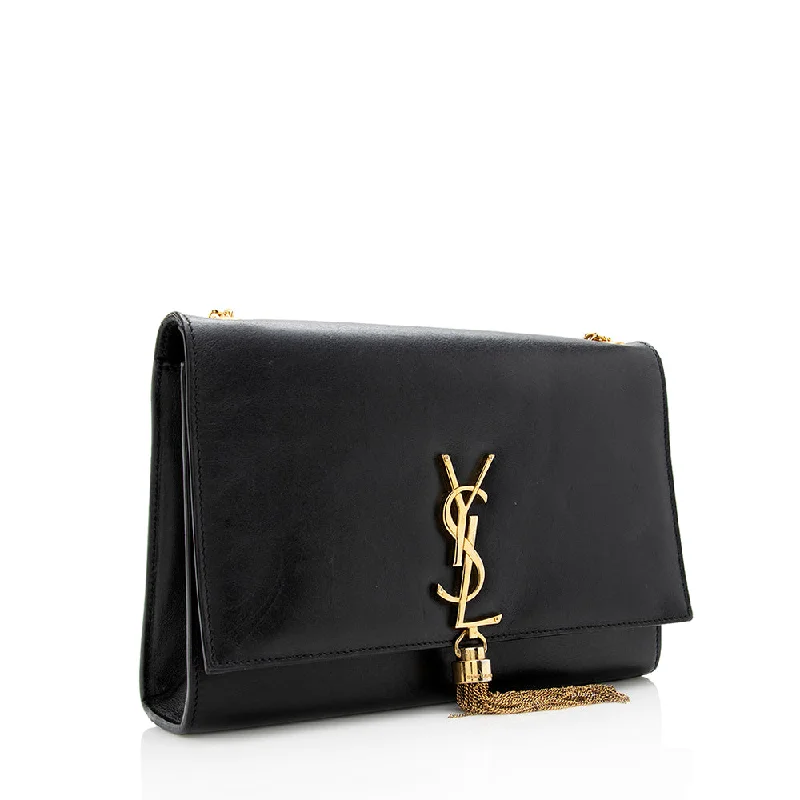 Saint Laurent Grain de Poudre Leather Monogram Kate Tassel Medium Shoulder Bag - FINAL SALE 18556