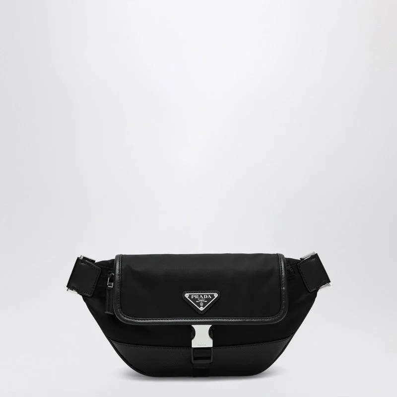 Prada Black Re-Nylon And Saffiano Shoulder Bag Men