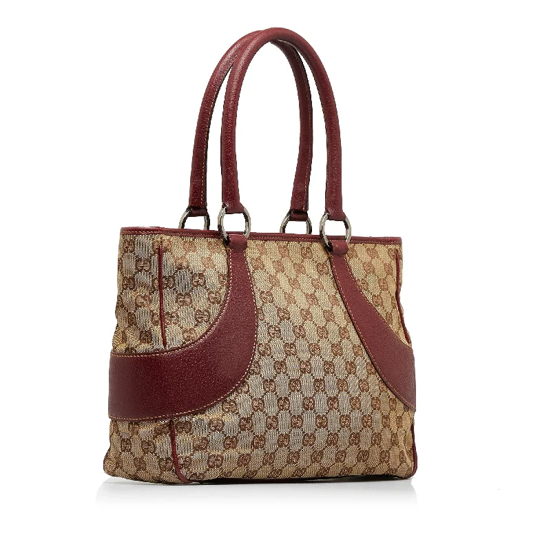 Tan Gucci GG Canvas Tote Bag