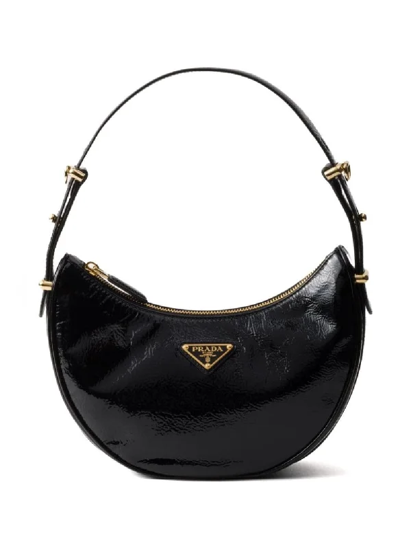 Prada Women Prada Arqué Naplak Patent Leather Shoulder Bag