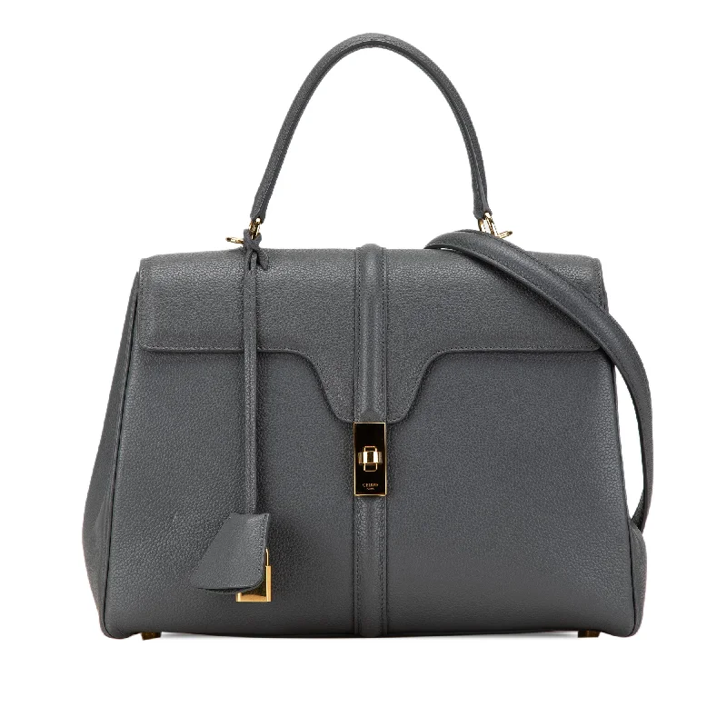 Gray Celine Medium 16 Leather Satchel