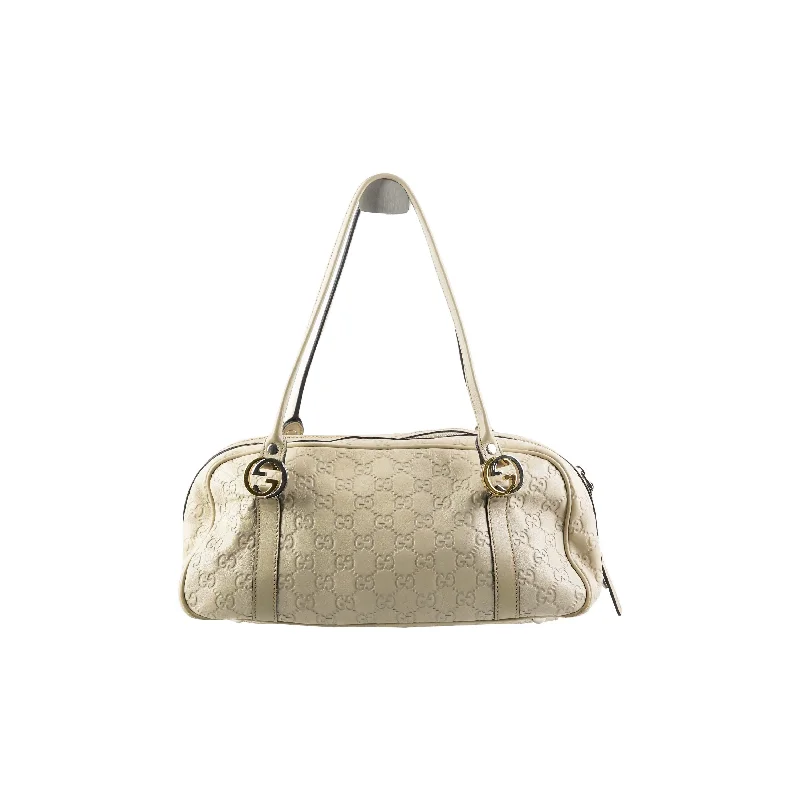 Gucci Guccissima Twin Shoulder Bag Off-White