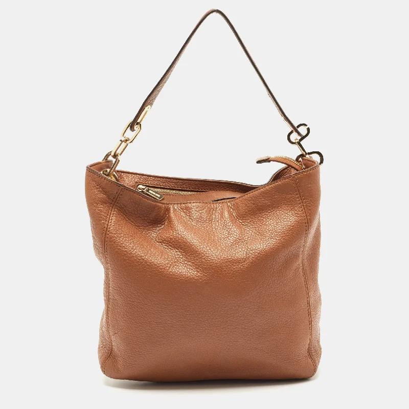 Brown Leather Fulton Hobo