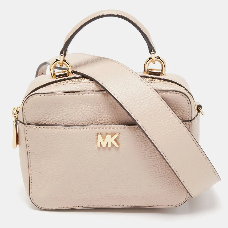 Light Pink Leather Mini Mott Crossbody Bag