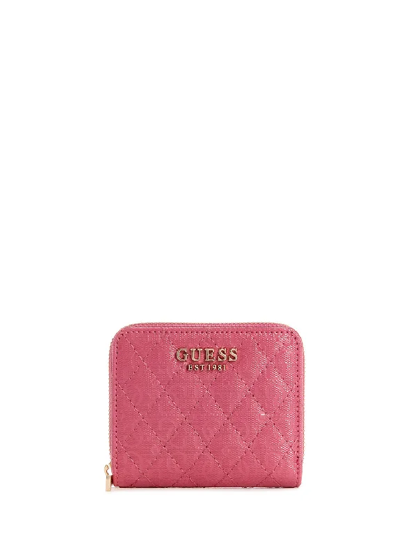 Pink Logo Yarmilla Small Zip Wallet