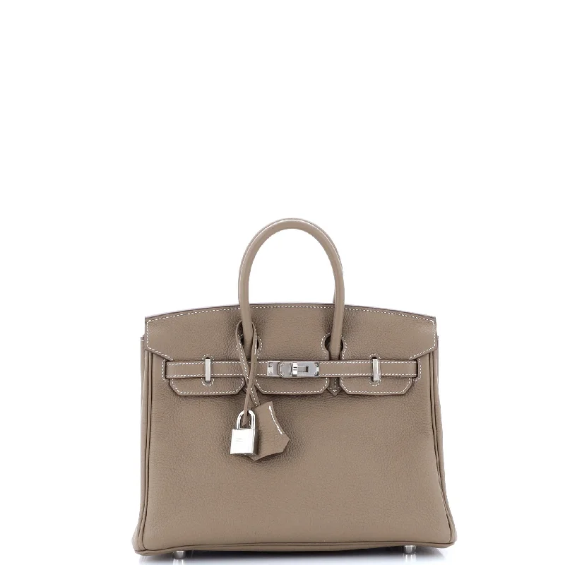 Birkin Handbag Grey Togo with Palladium Hardware 25