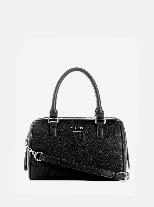 Black Nevis Mini Box Satchel Bag