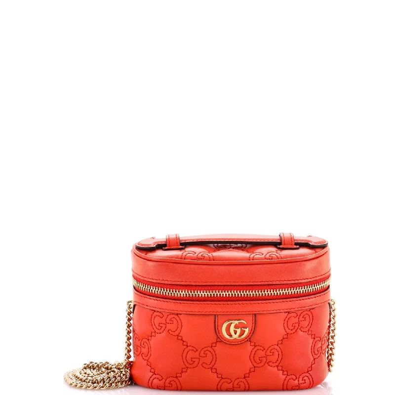 Top Handle Vanity Chain Bag GG Matelasse Leather Mini