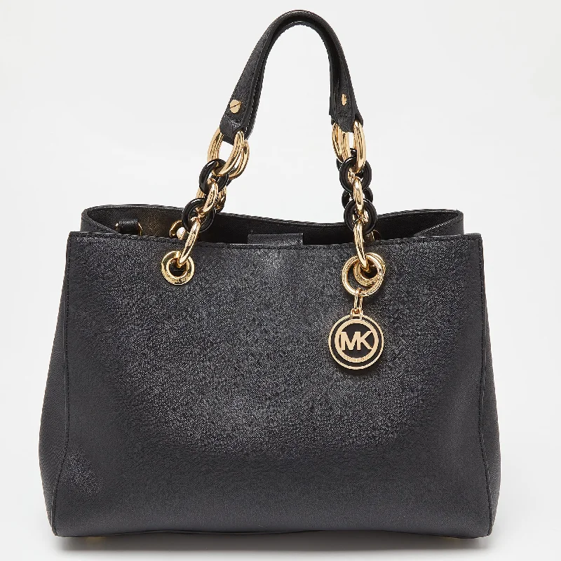 Black Saffiano Leather Medium Cynthia Tote