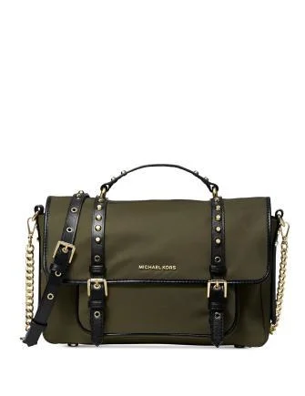 Michael Michael Kors Leila Flap Messenger Nylon Crossbody