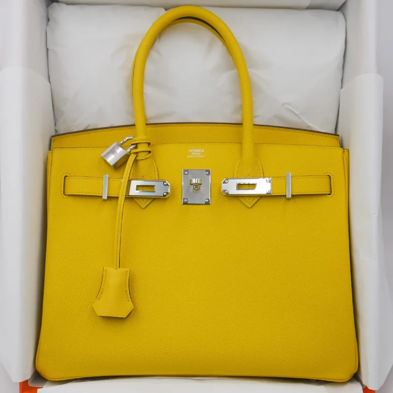 Hermès 30cm Birkin Jaune De Naples Epsom Leather Palladium Hardware