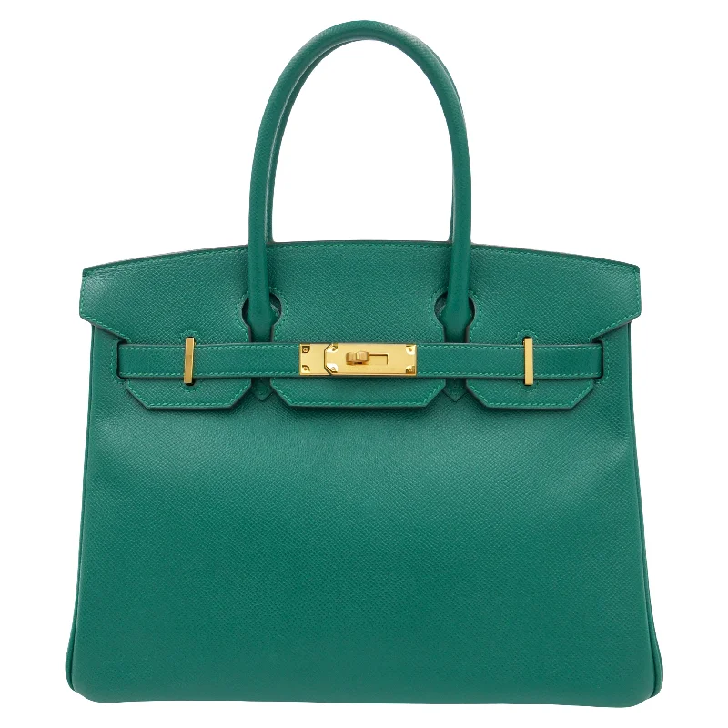 Hermès 30cm Birkin Malachite Epsom Leather Gold Hardware