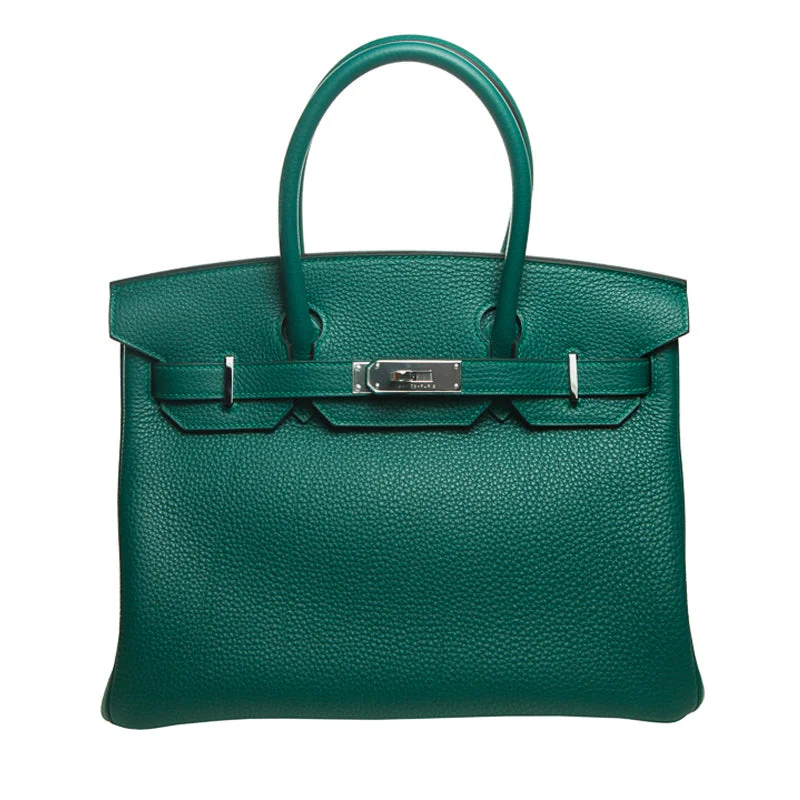 Hermès 30cm Birkin Malachite Togo Leather Palladium Hardware