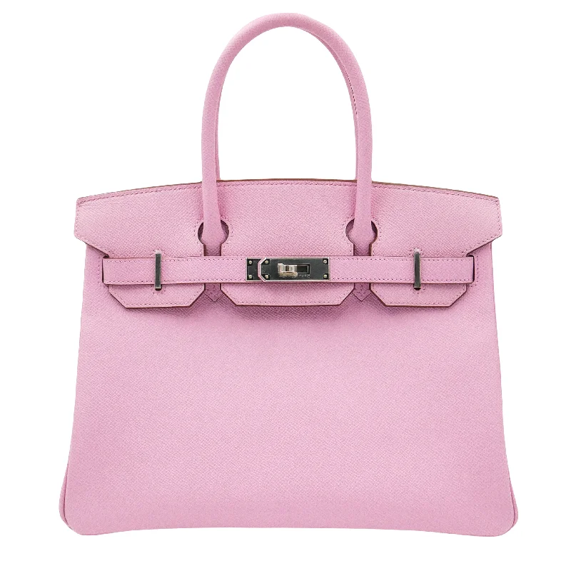 Hermès 30cm Birkin Mauve Sylvestre Epsom Leather Palladium Hardware