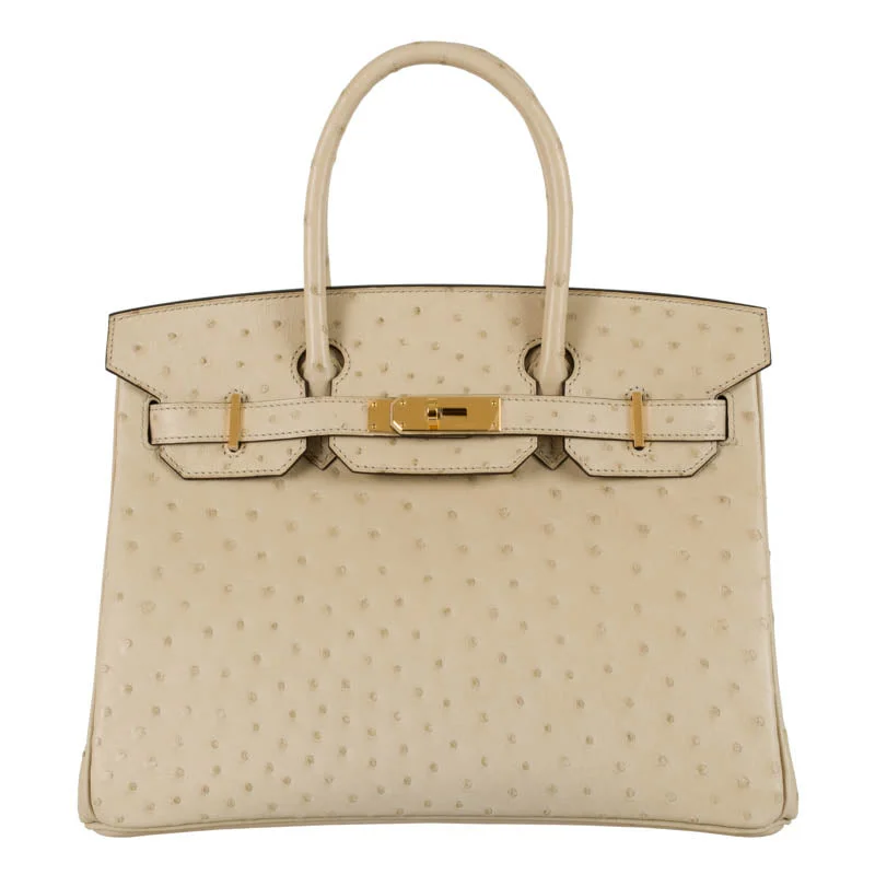 Hermès 30cm Birkin Parchiem Ostrich Gold Hardware